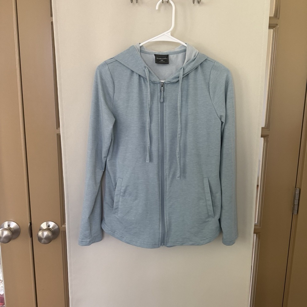 32 Degrees Cool Womens XS Blue Lightweight Full Zip Hoodie Sweatshirt
